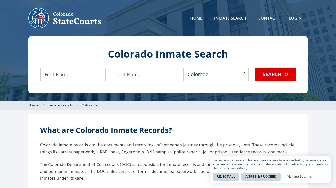 Colorado Inmate Search, Prison and Jail Information - StateCourts